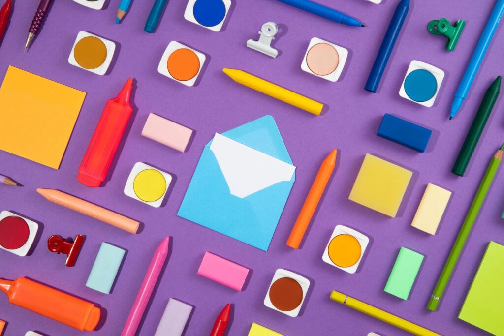 School Supplies Knolling
